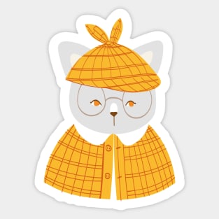 Detective Cat Sticker